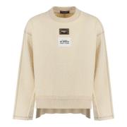 Logo detail katoenen sweatshirt Dolce & Gabbana , Beige , Heren