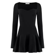 Gebreide jurk met sweetheart halslijn Nina Ricci , Black , Dames