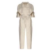 High Tide Utility Jumpsuit Zimmermann , Beige , Dames