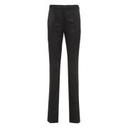 Flared Broek met Bloemen Jacquard Motief Etro , Black , Dames