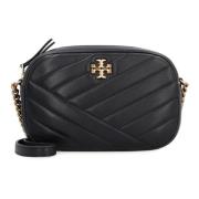 Chevron Leren cameratas Tory Burch , Black , Dames