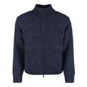 Gezellige Cable-Knit Turtleneck Sweater Paul & Shark , Blue , Heren