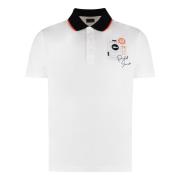 Katoenen poloshirt met contrasterende kraag Paul & Shark , White , Her...