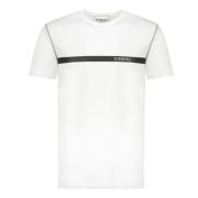 Front Print Katoenen T-shirt Iceberg , White , Heren