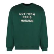 Katoenen Crew-Neck Sweatshirt Geribbelde Randen Drole de Monsieur , Gr...