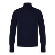 Blauwe Cashmere Coltrui Drumohr , Blue , Heren