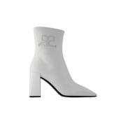 Leather boots Courrèges , White , Dames