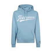 Geborduurde katoenen hoodie Icecream , Blue , Heren