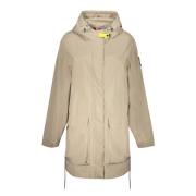 Hooded Techno Jack met Contrasterende Inzetstukken Parajumpers , Beige...