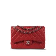 Pre-owned Leather chanel-bags Chanel Vintage , Red , Dames