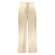 Wijde broek met zakken Khaite , Beige , Dames