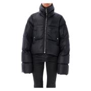 Zwarte Turtle Puffer Jas Aw24 Rick Owens , Black , Dames