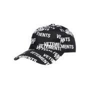 Baseballpet met logo Vetements , Black , Dames