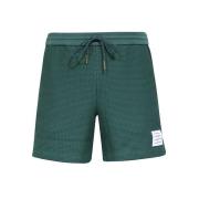 Katoenen Bermuda Shorts Tricolor Detail Thom Browne , Green , Heren