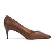 Bruine Leren Pumps Stijlvol Klassiek Comfortabel Kazar , Brown , Dames