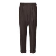 Bruine Geplooide Broek Aw24 Michael Coal , Brown , Heren