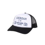 Mesh Back Baseball Cap Icecream , Black , Heren