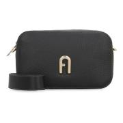 Primula Leren Mini Crossbody Tas Furla , Black , Dames