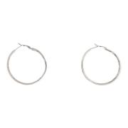 Logo Hoop Oorbellen Vetements , Gray , Dames