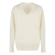 Geribbelde Cashmere Trui P.a.r.o.s.h. , Beige , Dames