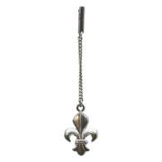 Zilveren Fleur De Lys Oorbel Celine , Gray , Heren