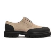 Beige en zwarte heren derby schoenen Kazar , Multicolor , Heren