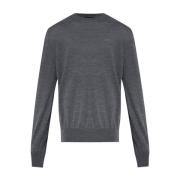 Grijze Varen Wol Gebreide Trui Dsquared2 , Gray , Heren