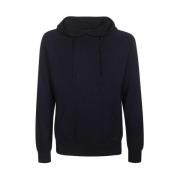 Cashmere Gebreide Hoodie Emporio Armani , Blue , Heren