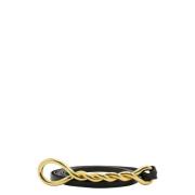 Nappa Leren Riem met Goudkleurige Hardware Bottega Veneta , Brown , Da...