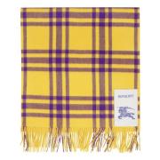 Fringed Cashmere Sjaal Burberry , Yellow , Dames