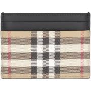 Geruit Motief Kaarthouder Burberry , Beige , Heren