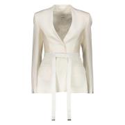 Gestructureerde twee-knoop blazer Burberry , White , Dames