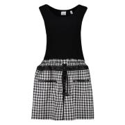 Geruite Jurk Burberry , Black , Dames