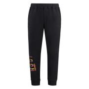 Katoenen Track-Pants met Geribbelde Enkelboeien Dsquared2 , Black , He...