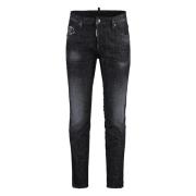 Vintage Skater Jeans met versleten effect Dsquared2 , Black , Heren