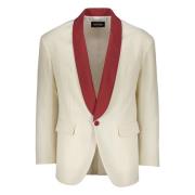 Klassieke Reverskraag Blazer Dsquared2 , Beige , Heren