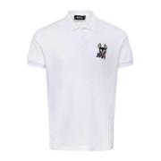 Logo-patch katoenen poloshirt Dsquared2 , White , Heren