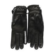 Lamsleren handschoenen met zijritsen Dsquared2 , Black , Dames