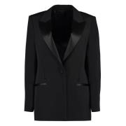 Wollen Blazer met Peak Revers Givenchy , Black , Dames