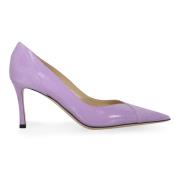 Suede Pointy-toe Pumps met Leren Inzetstukken Jimmy Choo , Purple , Da...