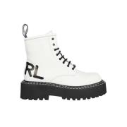 Leren Veterschoenen Karl Lagerfeld , White , Dames