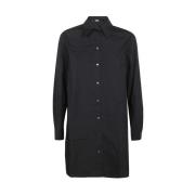 Klassieke Katoenen Shirt met Strass Karl Lagerfeld , Black , Dames