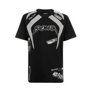 Geborduurd Crew-neck T-shirt Balmain , Black , Heren