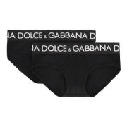 Katoenen slips met logo-elastische band Dolce & Gabbana , Black , Here...