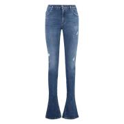 Skinny Jeans met Metalen Details Dolce & Gabbana , Blue , Dames