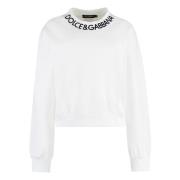 Katoenen Crew-Neck Sweatshirt Dolce & Gabbana , White , Dames