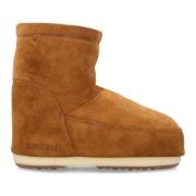 Cognac Gesloten Icon Low Boots Moon Boot , Brown , Heren