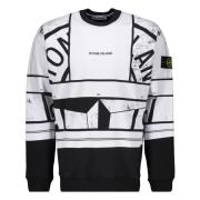 All-Over Print Sweatshirt Stone Island , Black , Heren