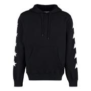 Gedrukte Mouw Katoenen Hoodie Golden Goose , Black , Heren