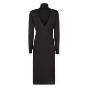 Cashmere Sweater-Jurk met Open Rug Tom Ford , Black , Dames